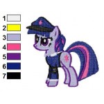 Twilight Sparkle My Little Pony Police Embroidery Design